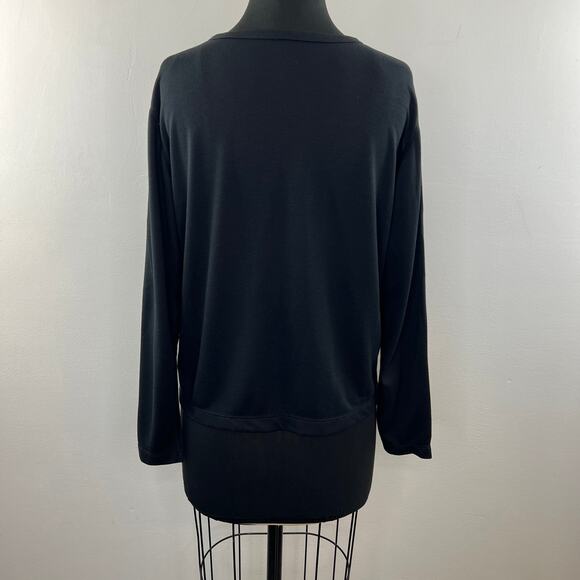 PATAGONIA Capilene Black Crewneck Midweight Long Sleeve Pullover Baselayer Top L - Picture 6 of 10